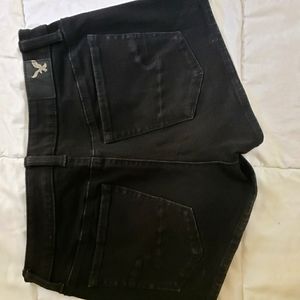 Hi-Rise American Eagle black denim shorts